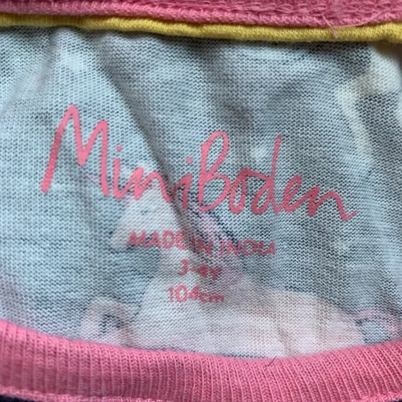 Mini Boden Girls’ Rainbow Unicorn Tunic Dress w/Pockets Size 3-4 - Picture 4 of 5